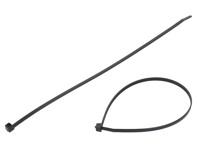 Kabelbinder; L: 300mm; W: 4,6mm; polyamide; 225N; zwart; Ømax: 80mm Kabelbinder; L: 300mm; W: 4,6mm; polyamide; 225N; zwart; Ømax: 80mm